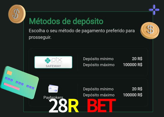 O cassino 28R Bet oferece uma grande variedade de métodos de pagamento